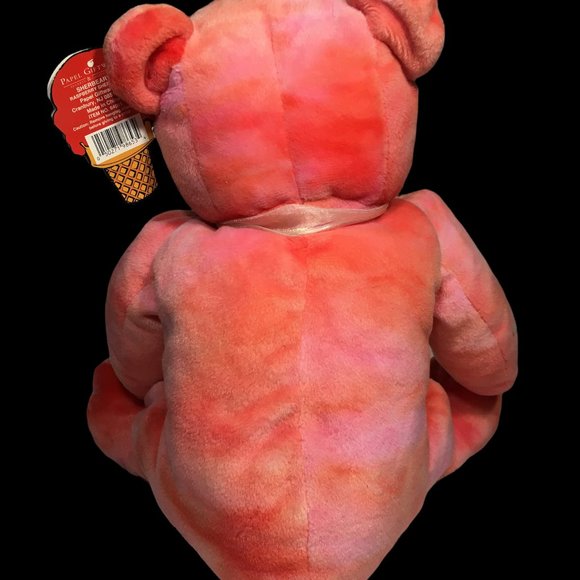 Papal Giftware Raspberry Sherbearts Teddy Bear Plush Pink Stuffed Animal RARE - Picture 4 of 11